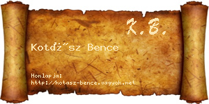 Kotász Bence névjegykártya